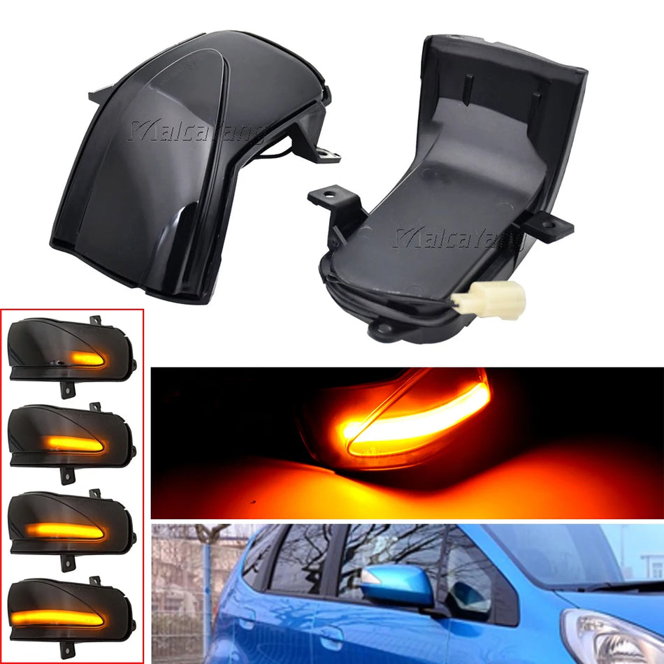 LED směrová světla bočního zrcátka s kouřovým sklem pro Honda Insight Fit Jazz Hybrid GP