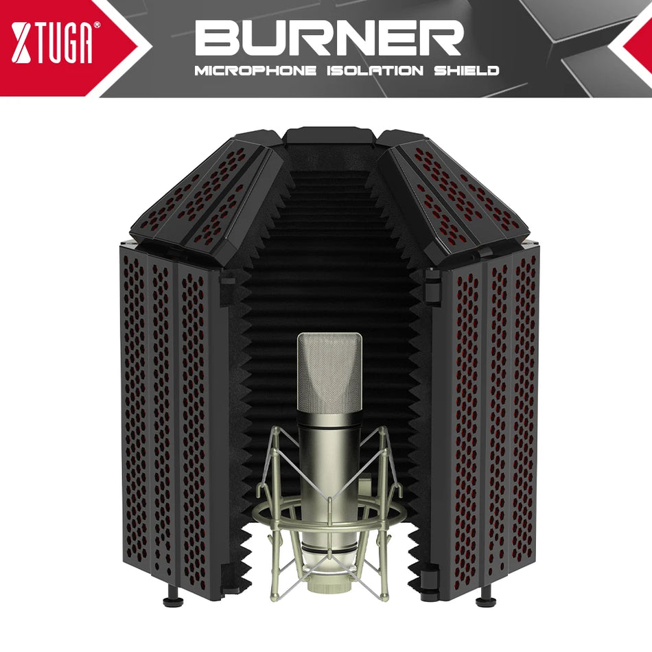 XTUGA Microphone Isolation Shield - Foldable Wind Screen