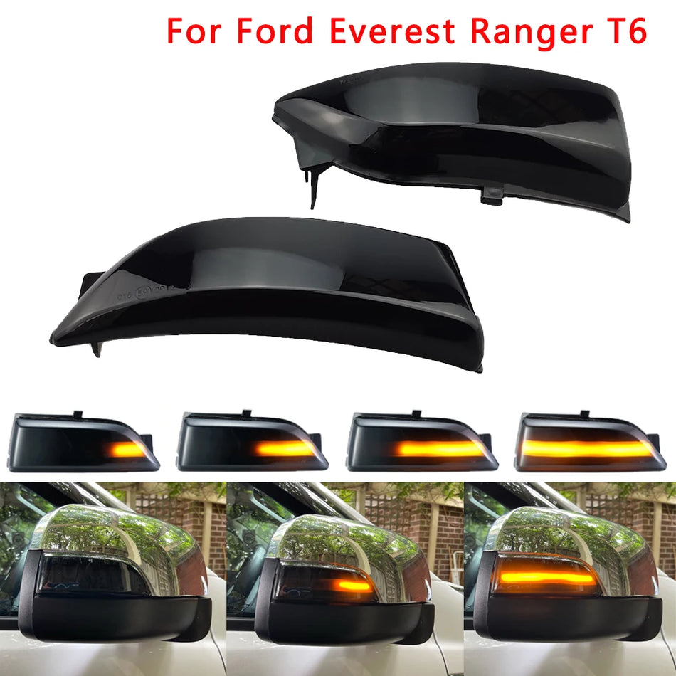 Luz de Espejo Lateral LED con Señal de Giro Dinámica para Ford