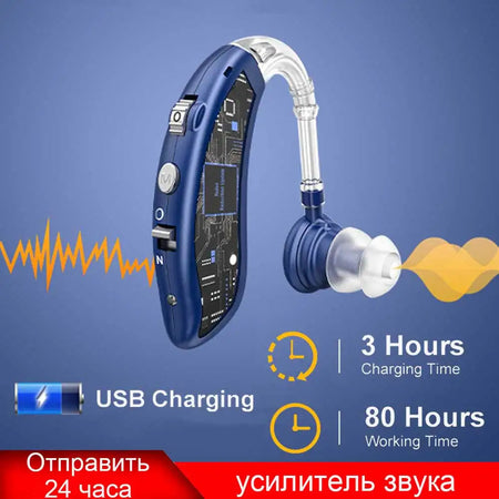 New Best Rechargeable Hearing Aid &ndash; Adjustable Tone Amp