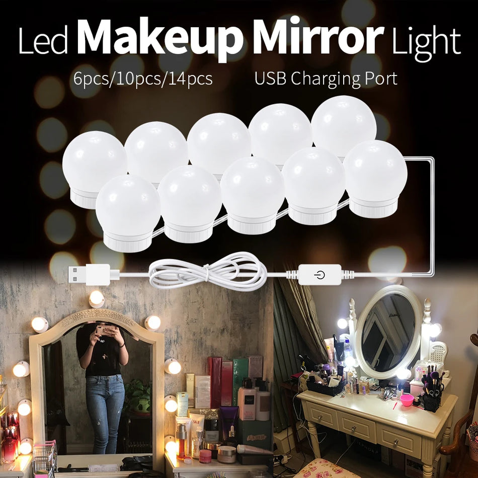 Stepless Dimming LED Vanity Mirror Light With 360 Rotation