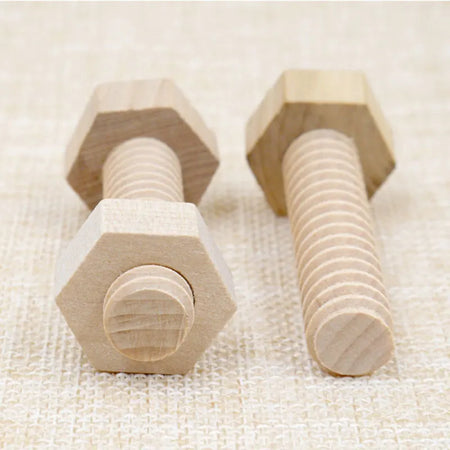 Wooden Screw Nut Assembly Toy &ndash; Fine Motor Skill Training