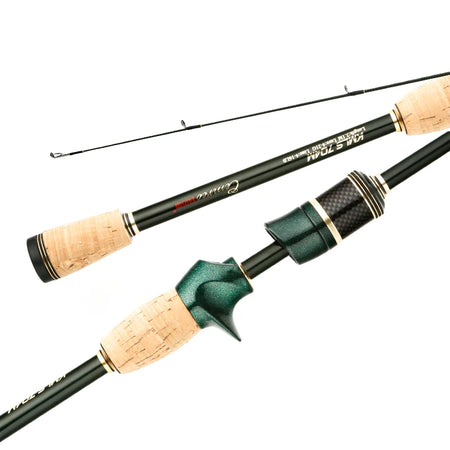 CEMREO Carbon Spinning Casting Fishing Rod - Portable Travel Rods 1.8m/2.1m/2.4m
