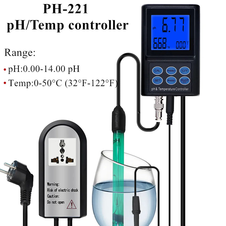 PH-221 pH Temperature Controller &ndash; pH And Temp Tester Default Title