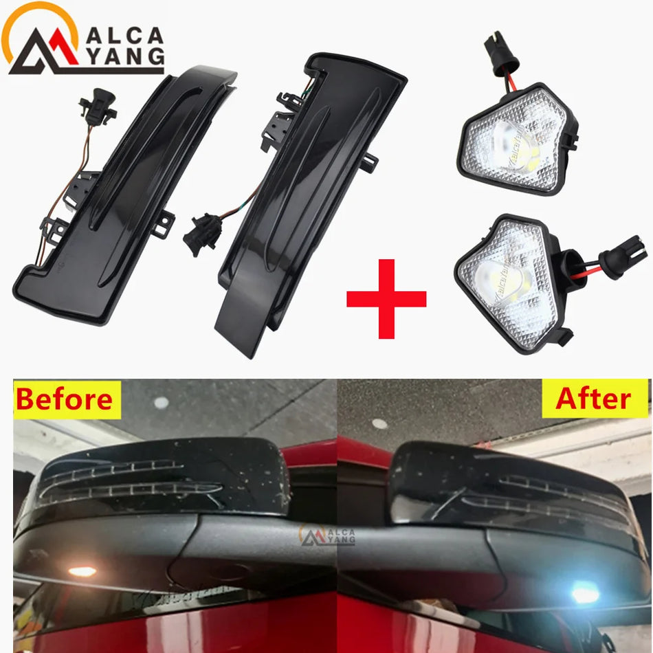 Lumină de băltoacă și semnalizare LED dinamică pentru oglinda din spate pentru Mercedes Benz W204 CLA A B C E S GLA GLK CLS Class W176 W212