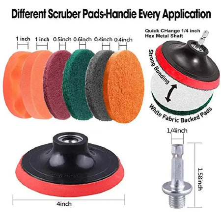 Drill Brush Cleaner Kit Power Scrubber For Bathroom