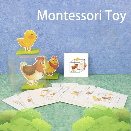 Toddler Montessori Math Toy Animal Matching &ndash; Logic Skill