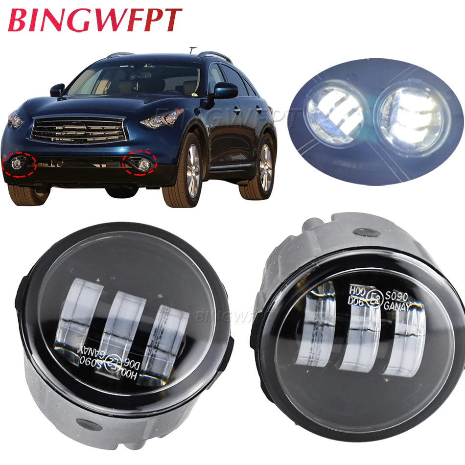 LED Fog Light DRL 12V for Infiniti EX25 M25 M56 FX FX35 FX37