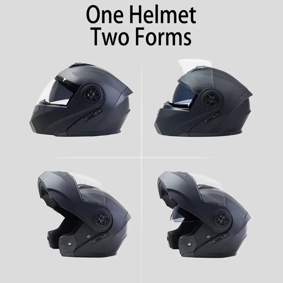 BLD Modular Dual Lens Motorcycle Helmet Safety Downhill Flip Up Helmets Professional Motocross Racing Full Face Casco Moto by InterCyprus Trading Ltd
