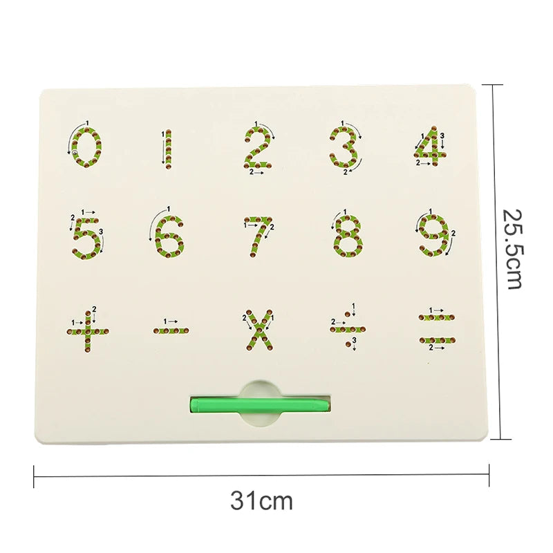 Kids Magnetic Writing Board Toy &ndash; Montessori Learning BOS10200 big green