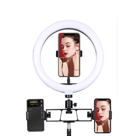 LEAFILLIGHT 26/33cm LED Selfie Ring Light with Tripod and Bluetooth Remote