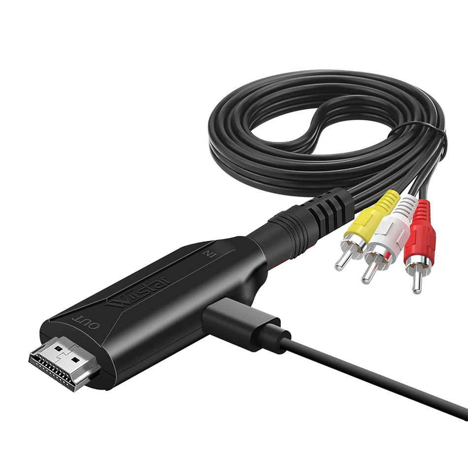 AV to HDMI Converter 1080P/720P with 1m RCA Cable