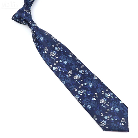 Men's Floral Tie with Brown Bear and Horse Print