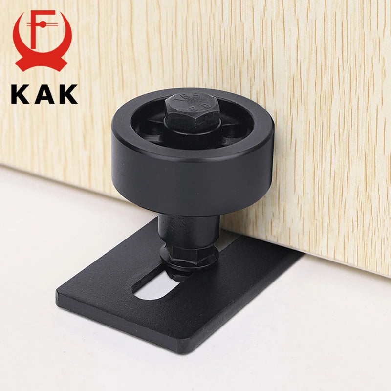 KAK 8 в 1 Регулируемый дверной ролик Черный оконный ролик Скользящие двери Рельсы Полозья для дверей в стиле амбара Направляющая для пола Плоский дизайн Дверная фурнитура