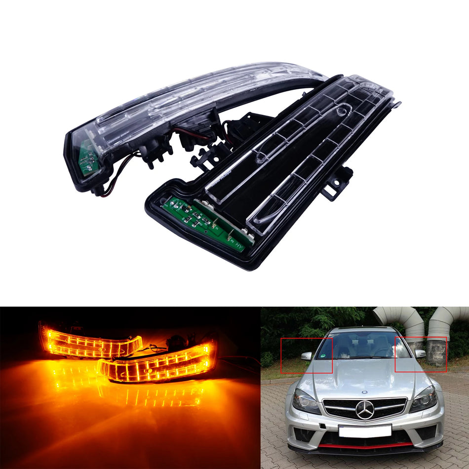 LED Wing Mirror Indicator Lights for Mercedes-Benz A-Class W176 B-Class W246 C-Class W204 CLA C117 CLS C218/X218 GLA