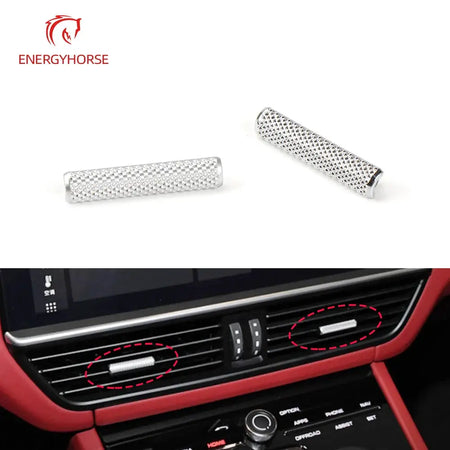 Chrome Car Front Rear AC Air Conditioner Vent Temperature Control Ventilation Slider Clip Cover Trim For Porsche Cayenne 2018-21 by InterCyprus Trading Ltd