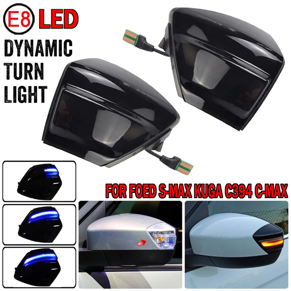 Lumină de indicator dinamică cu LED pentru oglinda laterală pentru Ford C-MAX, S-Max, Kuga