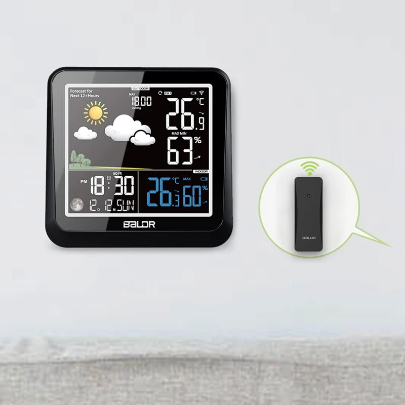 Baldr Wireless Weather Station &ndash; Outdoor Moon Phase Display EU Plug 1