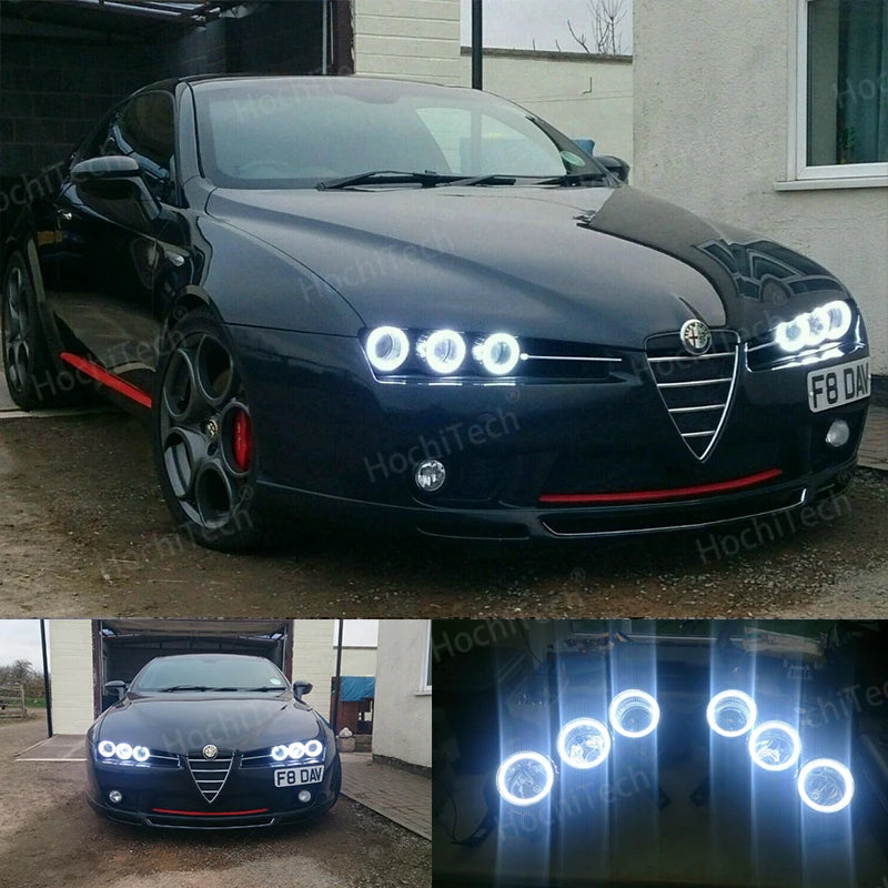 Kaksivärinen LED-enkeli-silmät renkaat sarja DRL Alfa Romeo Brera 159 Spider