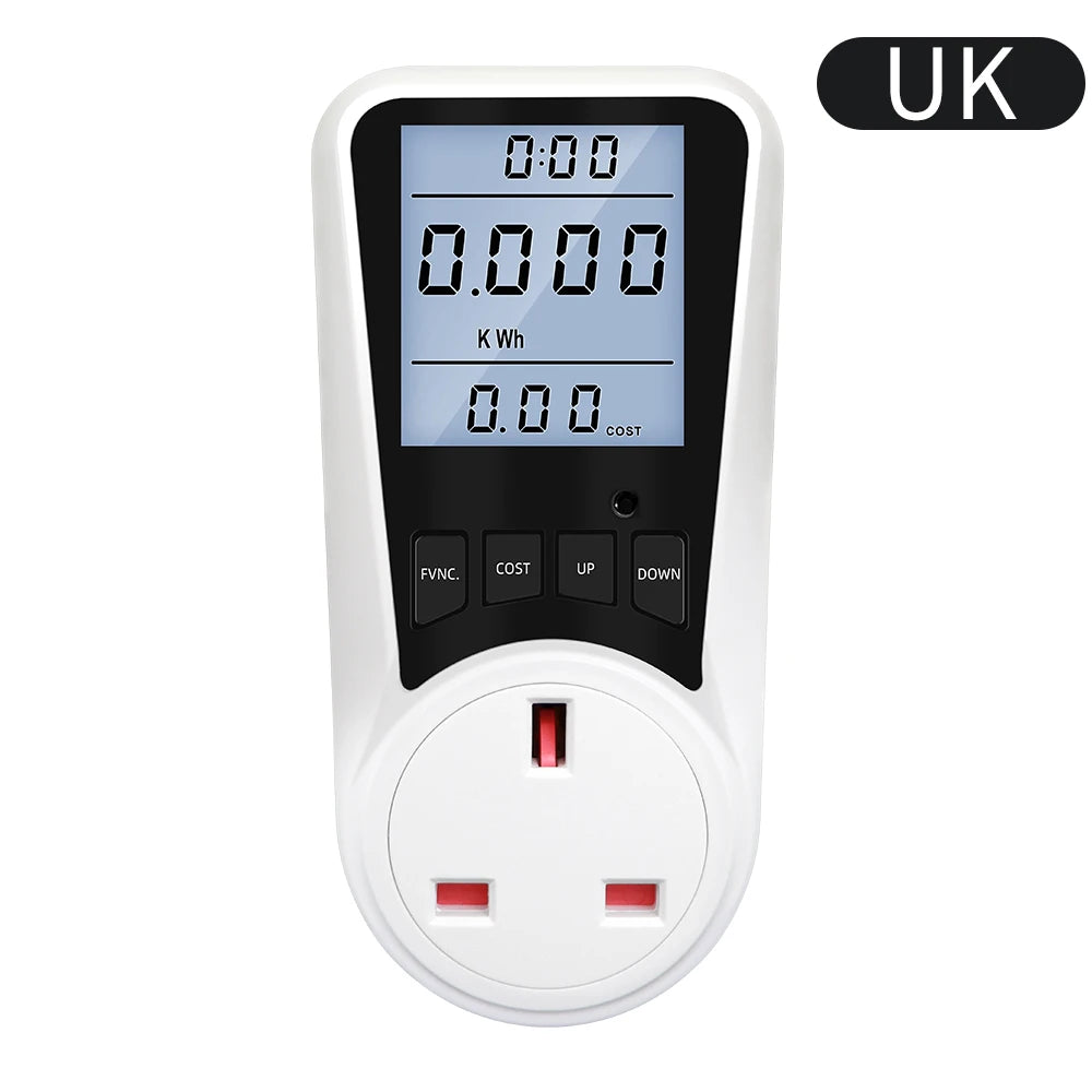 JUANJUAN Wattmeter &ndash; Backlit Display For Easy Reading UK Plug