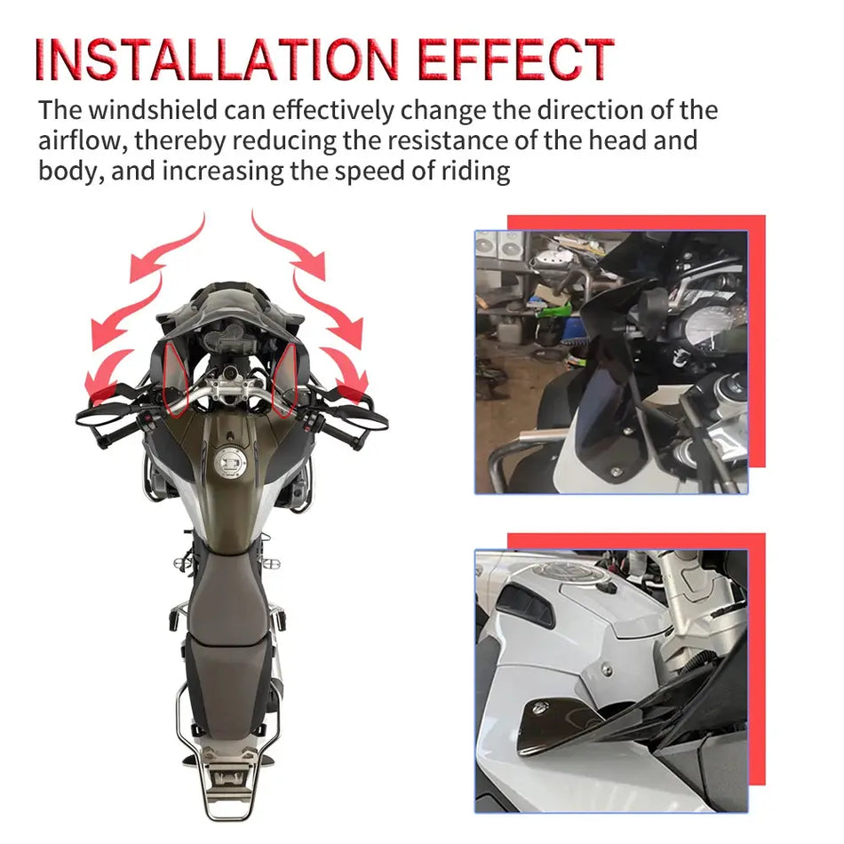 For BMW R1200GS Adventure R1200 R1250 GS Adv GSA 2014-2024 Motorcycle Handguard Handshield Hand Wind Guard Shield Windshield by InterCyprus Trading Ltd