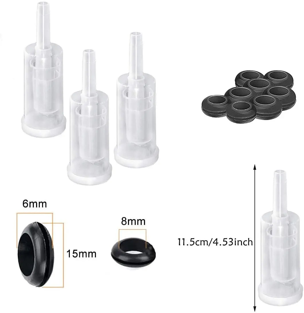Plastic Homebrew Airlock Set &ndash; Silicone Grommets Included