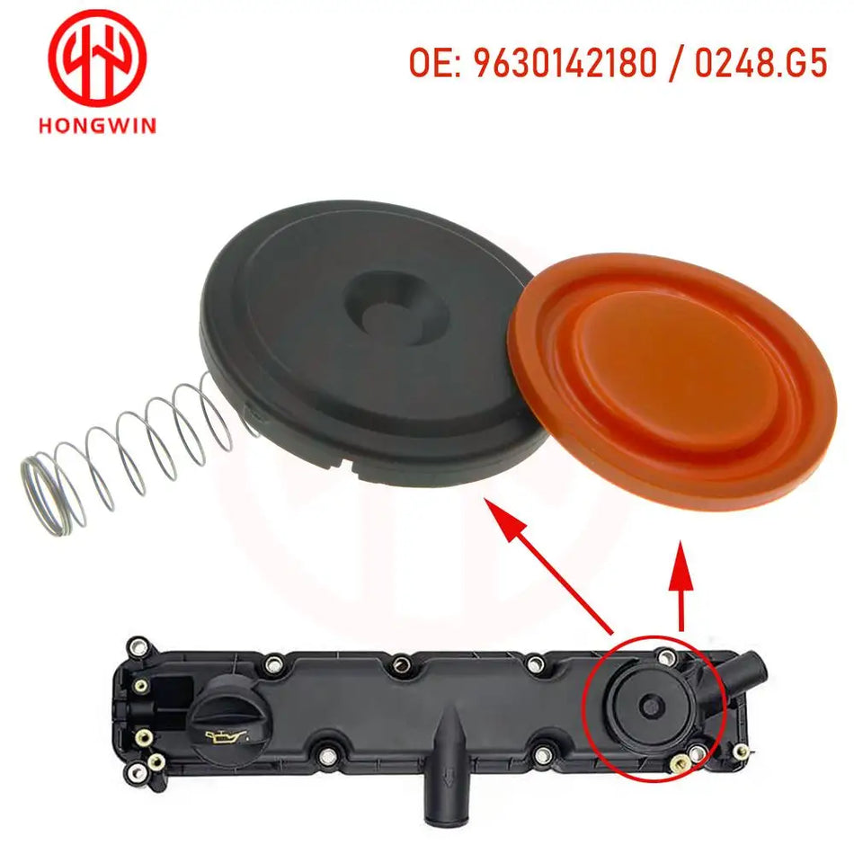 Ventildeckel mit Membran und Dichtung für Peugeot 206 307 406 0248G5