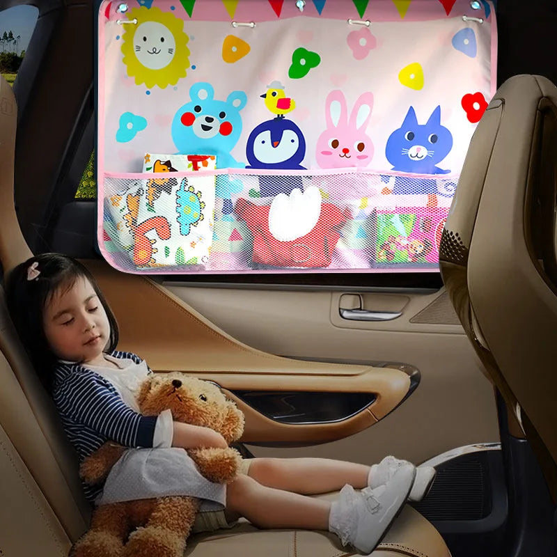 Tenda Parasole per Auto per Bambini, Protezione UV, Tenda in Poliestere