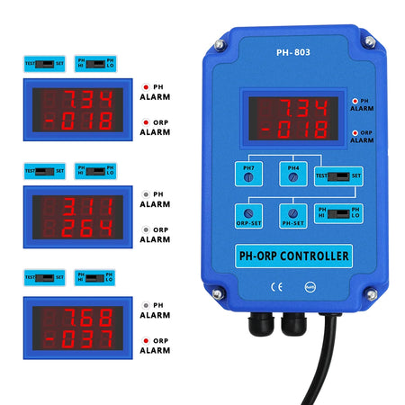 PH-803 2 In 1 PH ORP Controller Monitor &ndash; Digital Redox