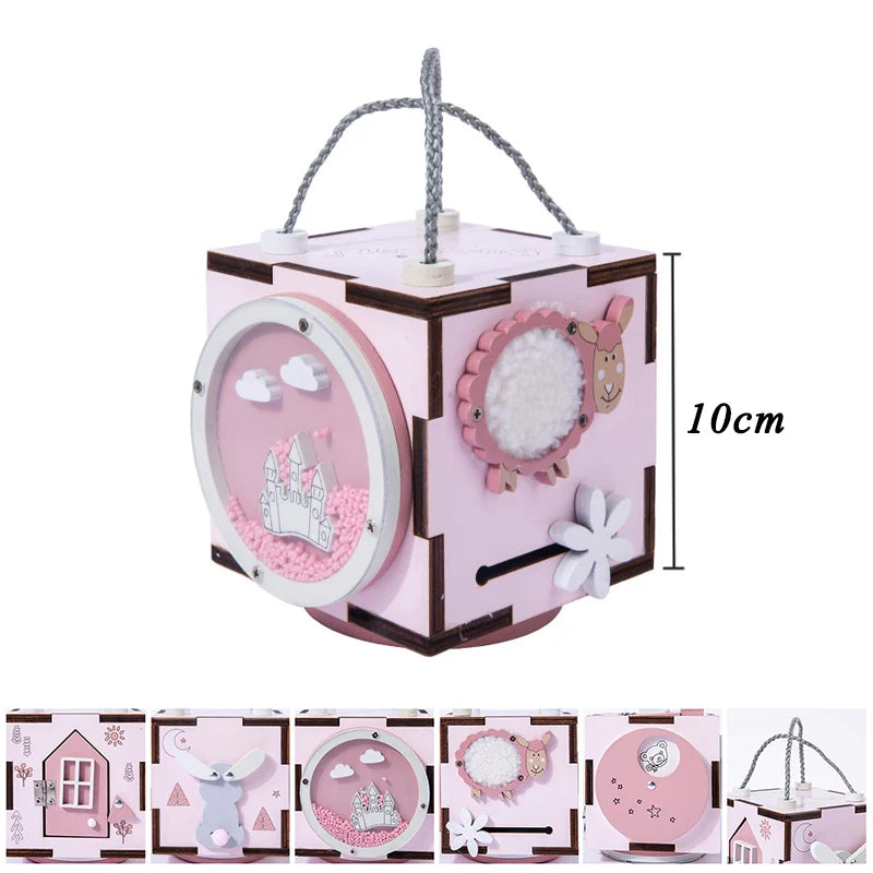 Montessori Busy Cube Wooden Toys &ndash; Fine Motor Training G