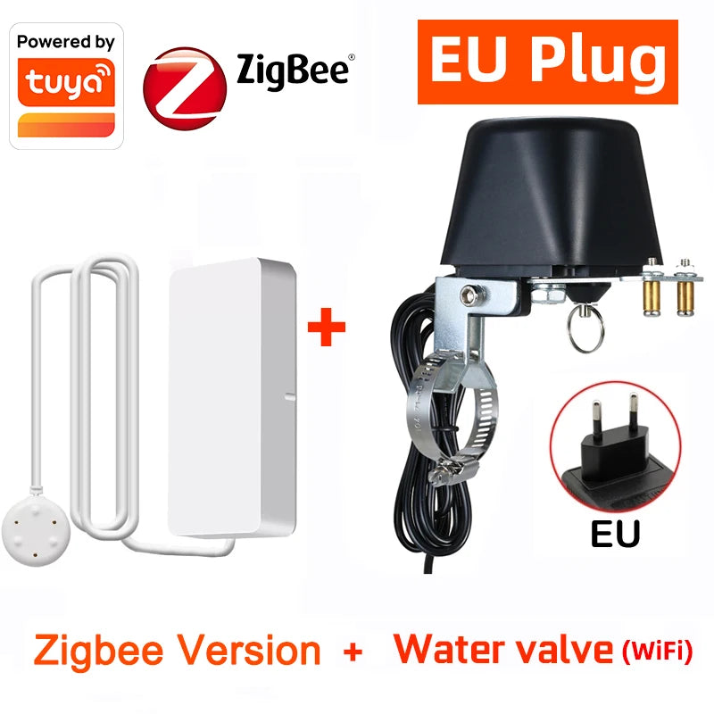 Tuya Smart Water Leak Sensor &ndash; WiFi and Zigbee Flood Alert Zigbee Add EU Valve