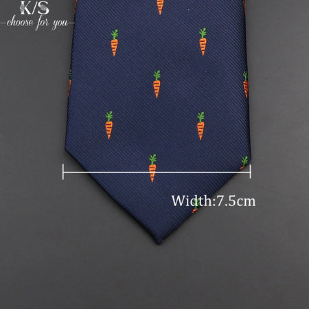 Men's Jacquard Skinny Tie for Weddings and Business