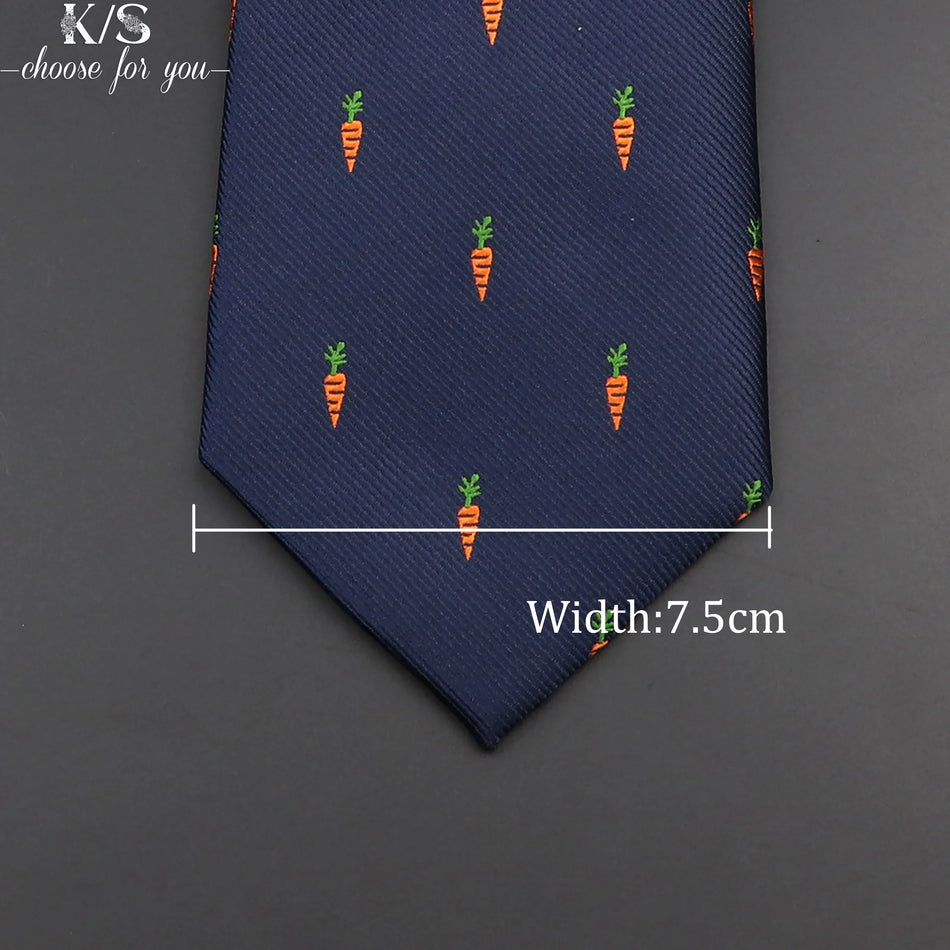 Men's Jacquard Skinny Tie for Weddings and Business