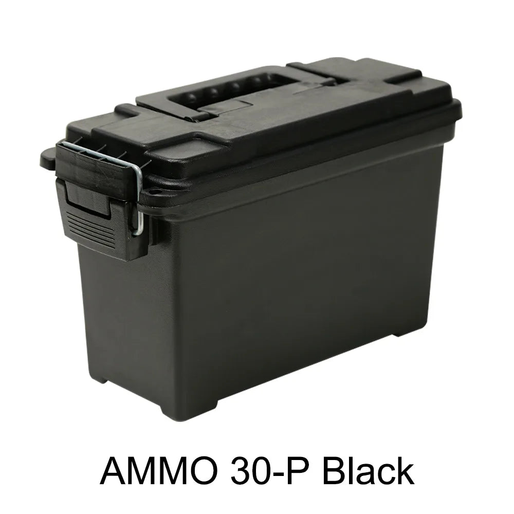 Plastic Ammo Box - Lightweight High Strength Storage Case AMMO 30-P Black
