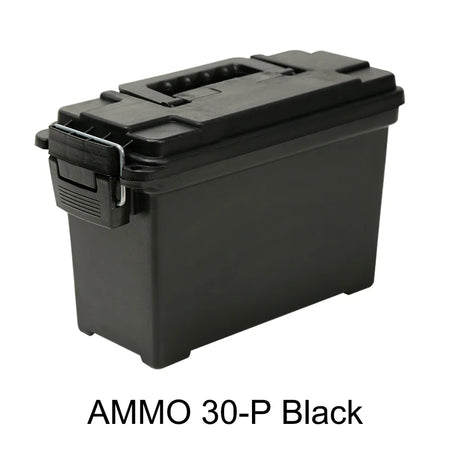 Plastic Ammo Box - Lightweight High Strength Storage Case AMMO 30-P Black
