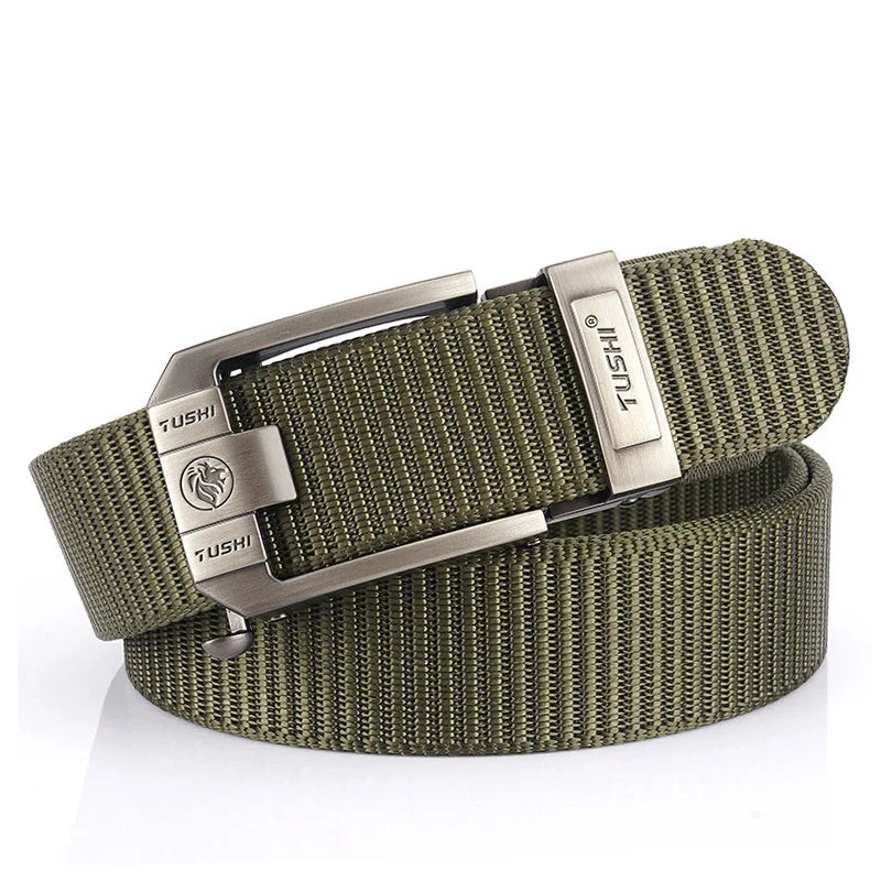 MEDYLA Tactical Nylon Belt with Metal Buckle - Heavy Duty Military &amp; Outdoor Use