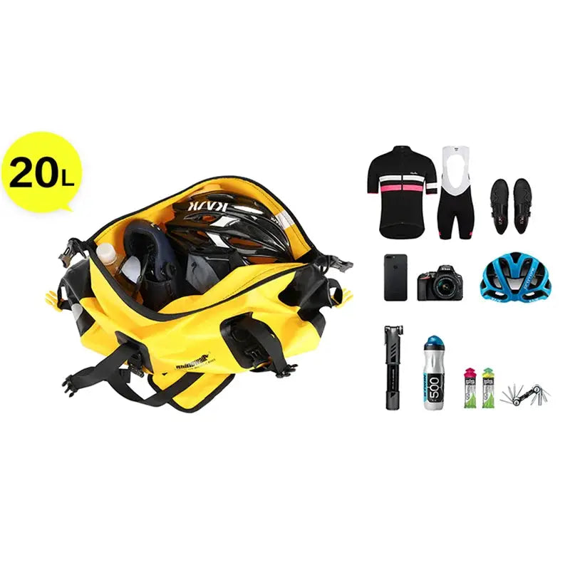 Rhinowalk Motorcycle Bag 20L Waterproof Motor Tail Bag Multi-Functional Durable Dry Rear Motocross Seat Bag Luggage Accessories by InterCyprus Trading Ltd