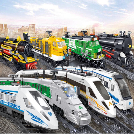 City Train Set Steam Vehicle Cargo Rail &ndash; Lego Compatible