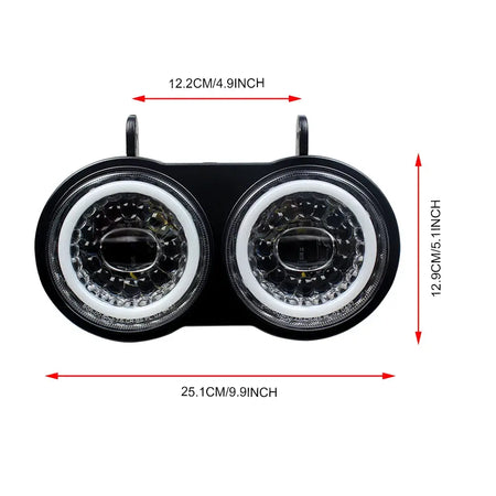 Motorcycle Dual Light LED Headlight for Buell XB Model 2003-2010 by InterCyprus Trading Ltd