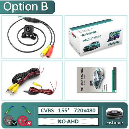 Waterproof 1080P AHD Rear View Camera With Night Vision Guiding Lines by InterCyprus Trading Ltd