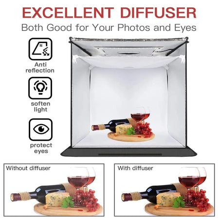 Photo Studio Light Box 16x16in - Adjustable Brightness