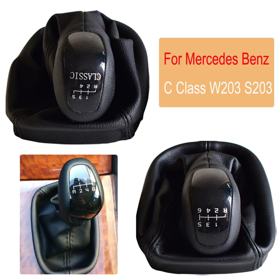 Δερμάτινη Κεφαλή Ταχυτήτων για Mercedes-Benz C-Class W203 S203