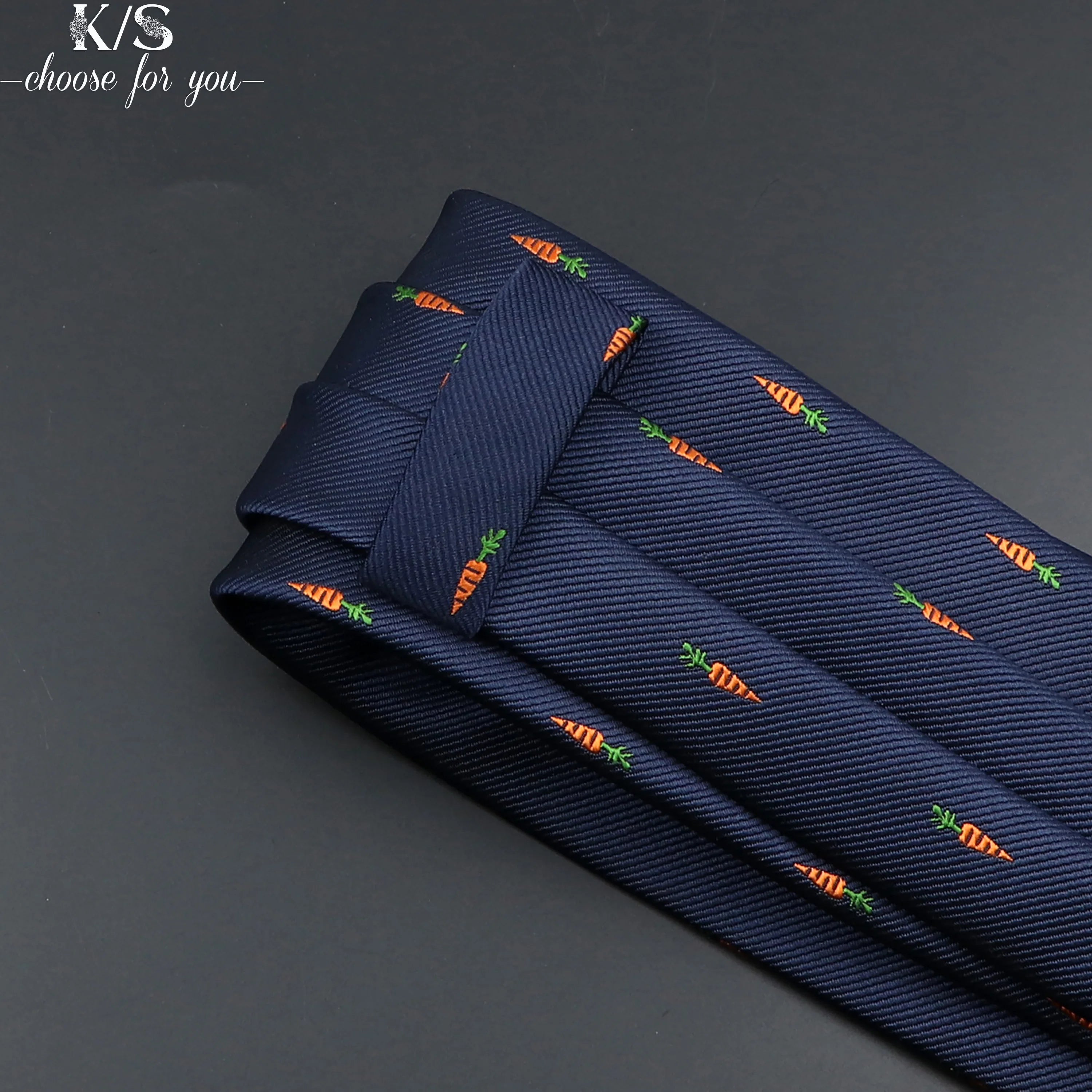 Men's Jacquard Skinny Tie for Weddings and Business