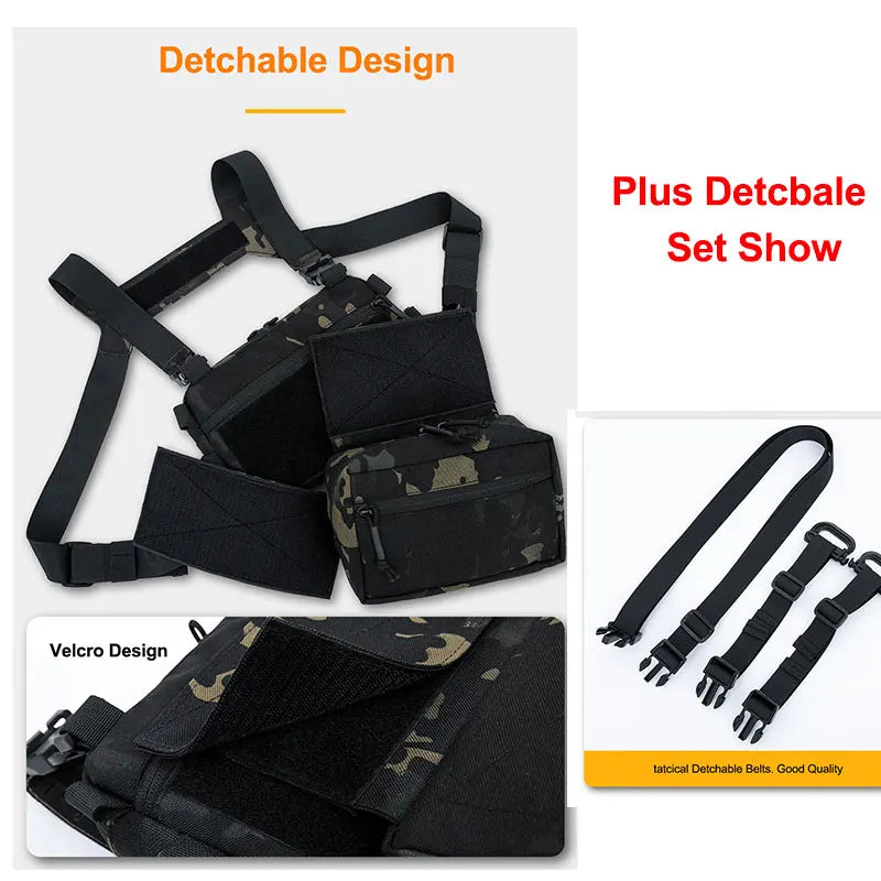 CS Wargame Chest Rig Airsoft Pouch &ndash; Molle System Ready