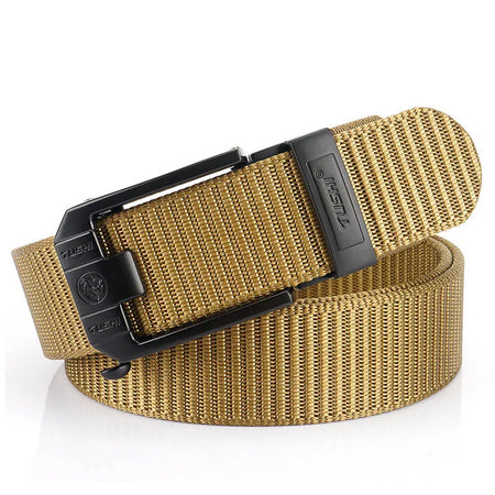 MEDYLA Tactical Nylon Belt with Metal Buckle - Heavy Duty Military &amp; Outdoor Use Black buckle Z / 115CM