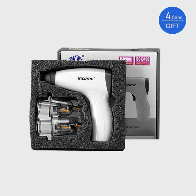 Suction Cup AntiCellulite Cupping Massage Set &ndash; Compact And Powerful Electric 4 cans