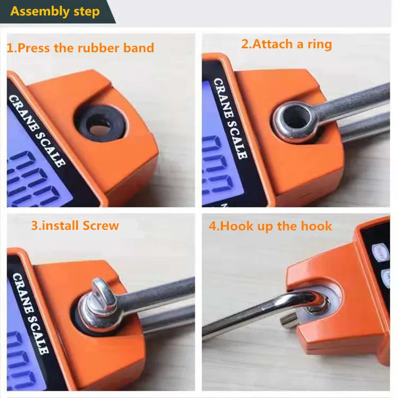 S033 Mini Crane Scale &ndash; Portable LCD Display 300kg Capacity