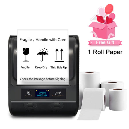 DETONGER DP30S &ndash; Portable Thermal Printer With Bluetooth DP30S 1Roll40x30 / CHINA / UK Plug
