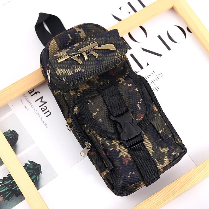 Mini Camouflage Schoolbag Pencil Case - Ideal for Students A1