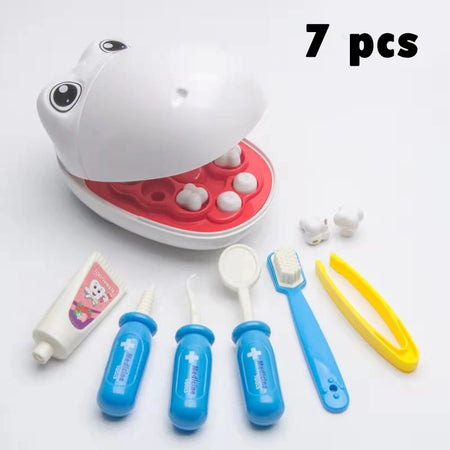 Pet Dentist Toy &ndash; Educational Dental Playset For Kids C Dinosaur  Blue